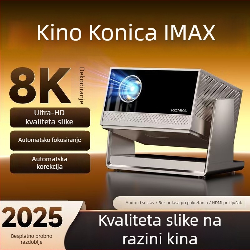Prijenosni projektor za kućni kino s PTZ rotacijom, Full HD 1920x1080, 5000 ANSI lumena, 80W
