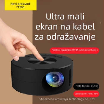 Prijenosni LED projektor za djecu, 10W, rezolucija 320×180, svjetlina 15±3 ANSI, projekcija 20–100 inča