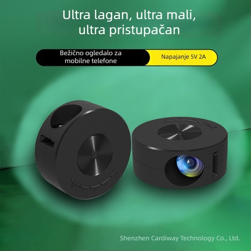 Prijenosni LED projektor za djecu, 10W, rezolucija 320×180, svjetlina 15±3 ANSI, projekcija 20–100 inča