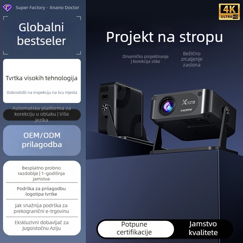 xnano HA109 Prijenosni projektor - LCD, 720P rezolucija, 40W, svjetlina 150