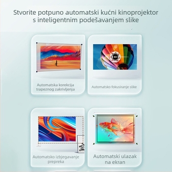 Domaći projektor A10 – LCD zaslon, 1080p, 260 lm, 60 W, Android 13
