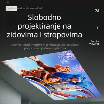 Domaći projektor A10 – LCD zaslon, 1080p, 260 lm, 60 W, Android 13