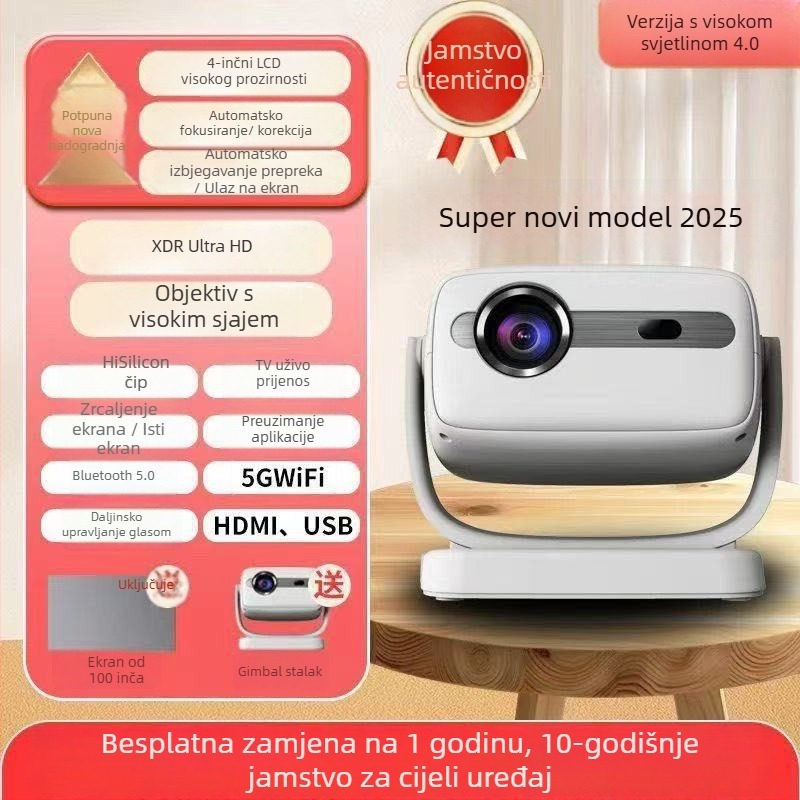 Kućni projektor A8 - 1080p rezolucija, svjetlina 850 ANSI lumena, snaga 90 W
