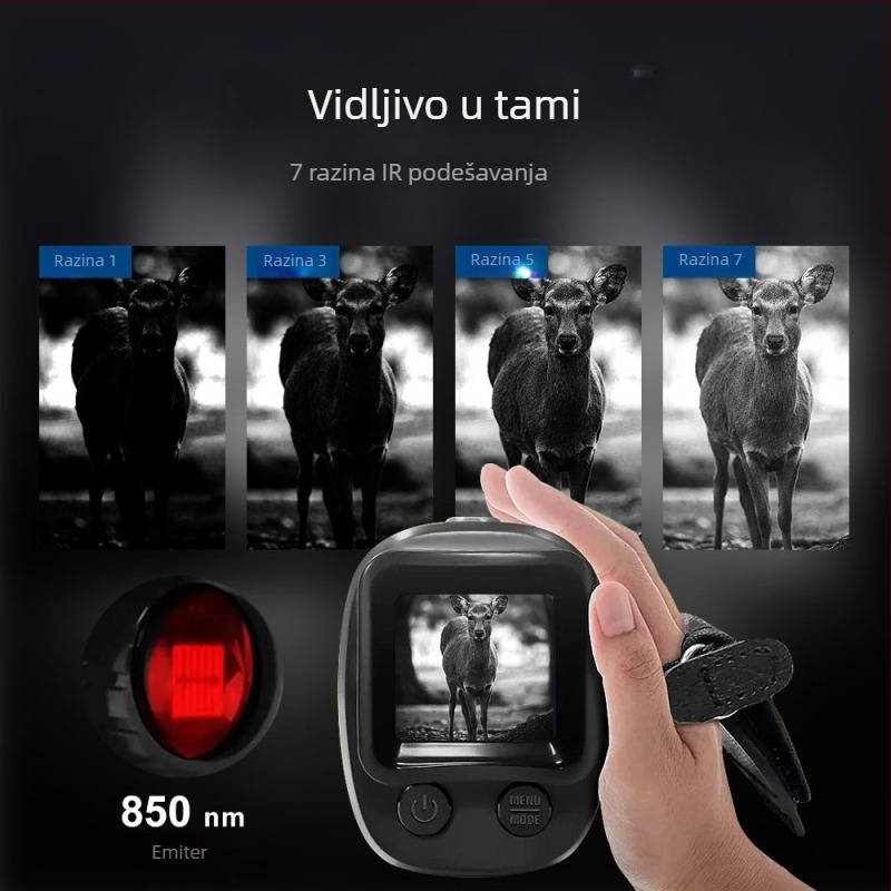 Vanjski monokular s infracrvenim noćnim vidom i digitalnim dnevnim/noćnim načinom rada, 10× povećanje