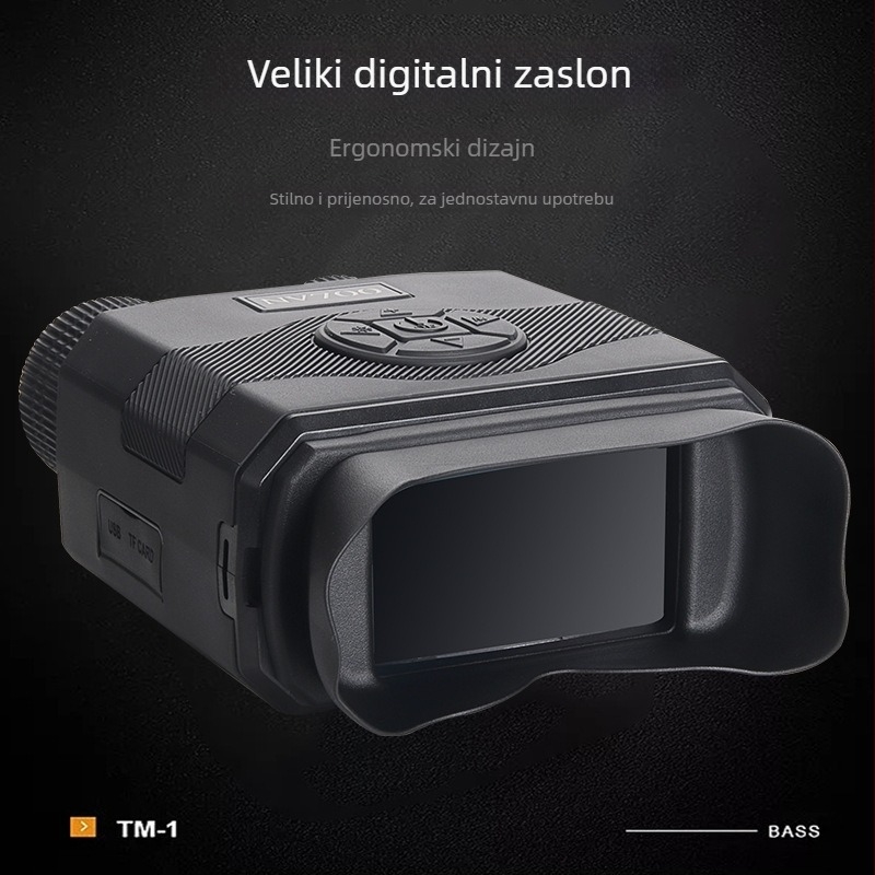 NV700 noćno-vidni binokular s USB punjenjem, veliki HD zaslon, zum, infracrveno digitalno noćno vid, fotografiranje i snimanje dan/noć