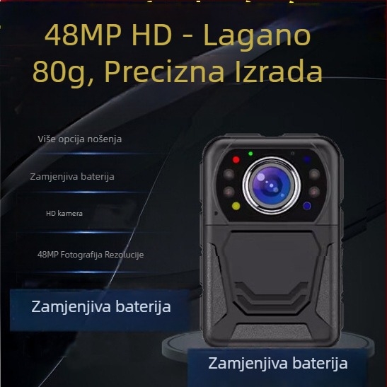 Profesionalna policijska kamera za tijelo A2 — CMOS senzor, 2,0-inčni LCD, stereo mikrofon, noćni vid, dvostruka stabilizacija slike