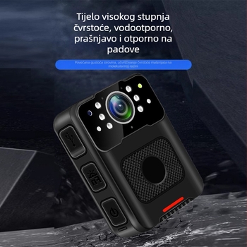 Zapisnik za policiju, nosiv na prsa, noćno vidjenje i infracrvena kamera; CMOS senzor, 2,0-inčni LCD, MicroSD kartica, trajanje baterije 14 sati, USB 2.0/Type-C