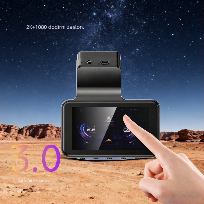 2K skrivena automobilna kamera, ultranocni vid, dvostruko snimanje (prije i poslije), 140° širokokotni ugao, 24-satno praćenje parkirališta