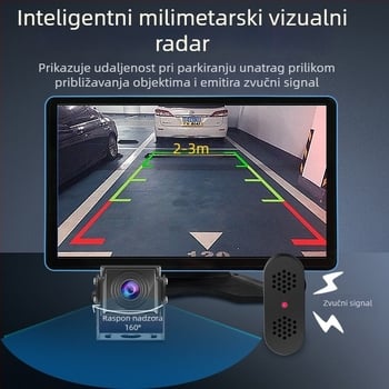 Automobilska dash kamera s visokim noćnim vidom, četiri-kanalnim nadzorom, upozorenje na mrtve kutove, zvučni i svjetlosni alarm, radar za parkiranje unatrag, pet- ili šestokanalan sustav