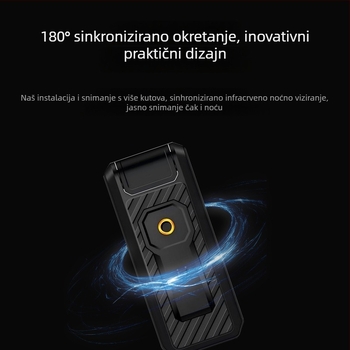 4K HD sportska kamera s Wi‑Fi stražnjim klipom i zaslonom, infracrveno noćno snimanje, rotirajući objektiv, 1.5-inch LCD