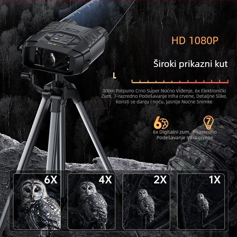 FNIRSI NVS-40 4K infracrveno noćno vidno uređaj, prijenosni za vanjsku upotrebu