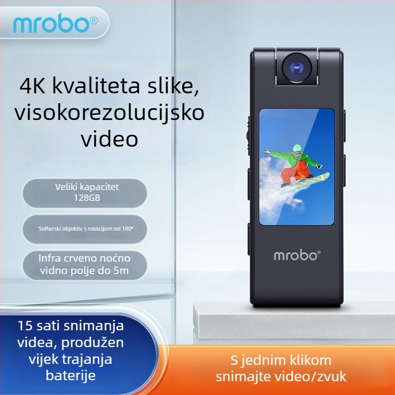 Kamera za akciju na grudnom remenu s CCD senzorom, 20 MP, 10× zum, dvostruka stabilizacija