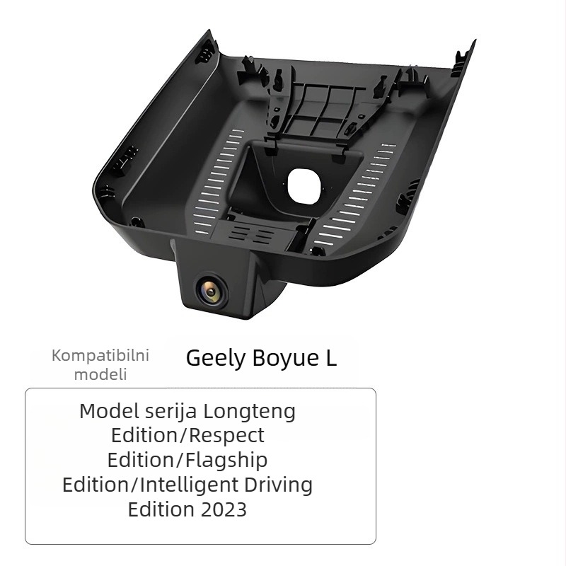Geely Boyue L automobilni DVR — 4K 2160p, 170° široki kut, prednje i stražnje dvostruko snimanje, bez zaslona, Wi‑Fi, bežična instalacija
