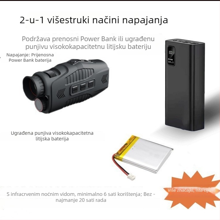 R11 infracrveni uređaj za noćno viđenje s laserskim pozicioniranjem, punjivi digitalni teleskop