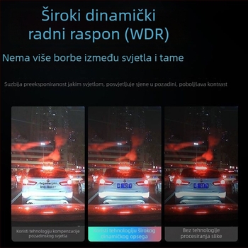 Automobilska dash kamera s prednjim i stražnjim dvostrukim snimanjem, 4K noćno snimanje, 170° široki kut, 2160p video, instalacija bez alata