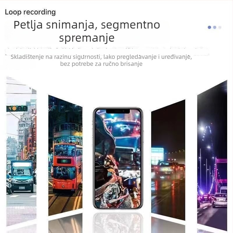 Automobilska dash kamera s prednjim i stražnjim dvostrukim snimanjem, 4K noćno snimanje, 170° široki kut, 2160p video, instalacija bez alata