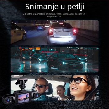 2-inčna HD automobilna kamera s četiri leće (prednja, stražnja, lijeva i desna), prikaz unazad i noćni vid