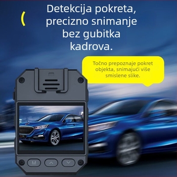 Policijska kamera za tijelo s klipom, 1080p, F1.0, Detekcija pokreta, TF kartica, način rada tipke