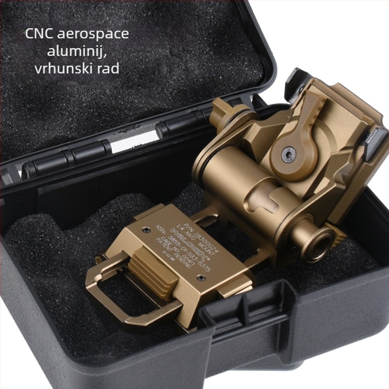 Metalni nosač kacige noćnog vida L4G24 za PVS-15/18/GPNVG18 (zumiranje 1-200x, promjer objektiva 1-50 mm, domet gledanja 1-50 m, težina 270 g, šifra proizvoda F025)