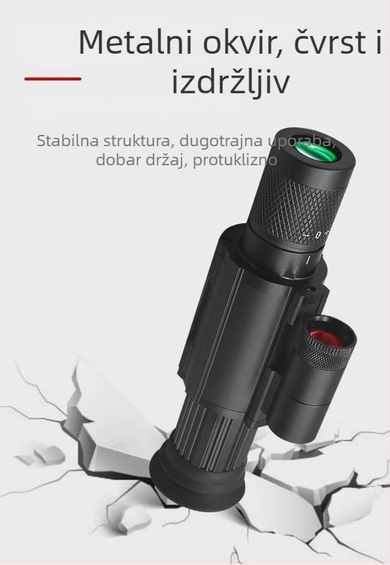 Infracrveni noćni uređaj za viđenje, cjelokovnog kućišta, uklonjivi križni cilj, domet 500 m, za dnevnu i noćnu upotrebu
