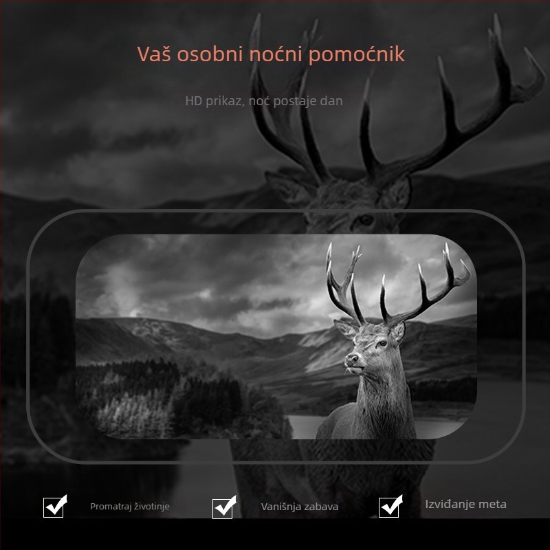 NV600PRO USB punjive binokularno noćno infracrveno digitalno promatranje s velikim zaslonskim prikazom — fotografiranje i snimanje videa