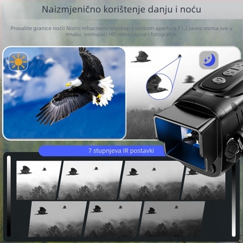 Monokular noćnog vida za vanjsku upotrebu s vidljivim infracrvenim zrakom i digitalnim danonoćnim načinom | Brand: Neutral | Uvoz: Ne | Ovlaštena privatna marka: Da