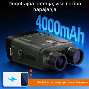 Infračrvene noćno viđenje binokulara, prijenosno, 6-10x povećanje, 25 mm objektiv, 800 m domet, ugrađena baterija