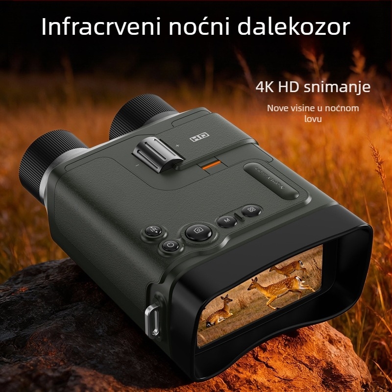 Infračrvene noćno viđenje binokulara, prijenosno, 6-10x povećanje, 25 mm objektiv, 800 m domet, ugrađena baterija