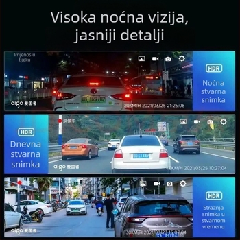 Patriot 2025 4K dash cam s dvostrukim snimanjem prednje i stražnje, 5,5-inčni dodirni zaslon, 9MP