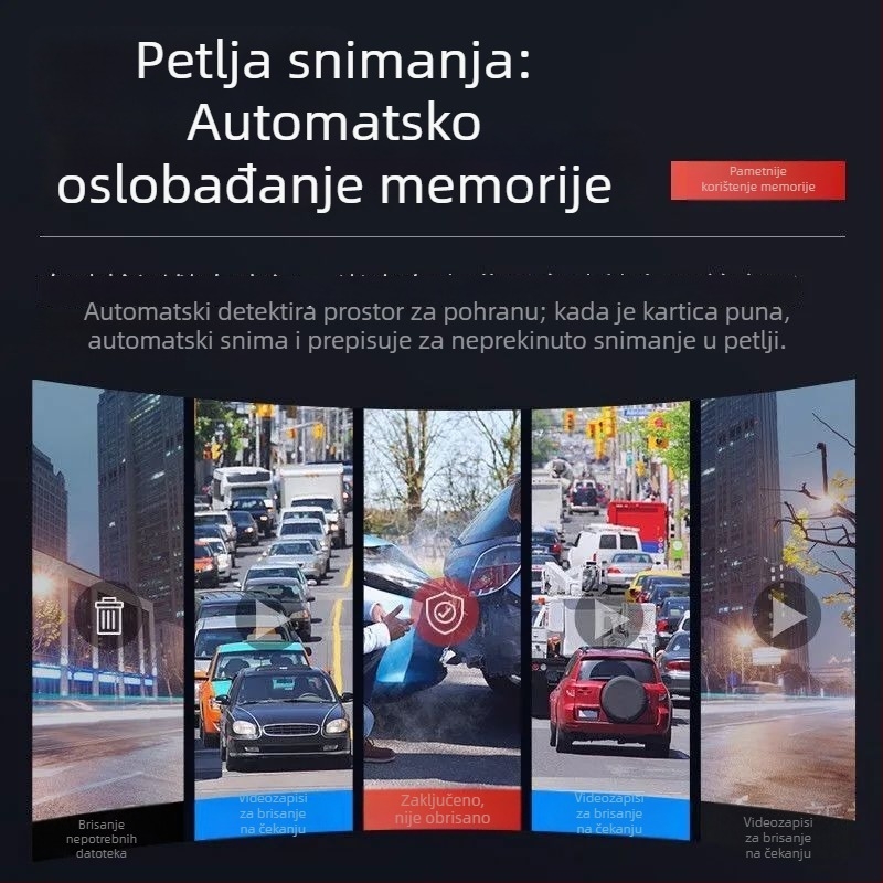 Patriot 2025 4K dash cam s dvostrukim snimanjem prednje i stražnje, 5,5-inčni dodirni zaslon, 9MP