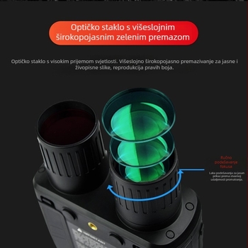 Binokular za noćno viđenje za vanjsku upotrebu, dan i noć, 4K HD, visoko povećanje