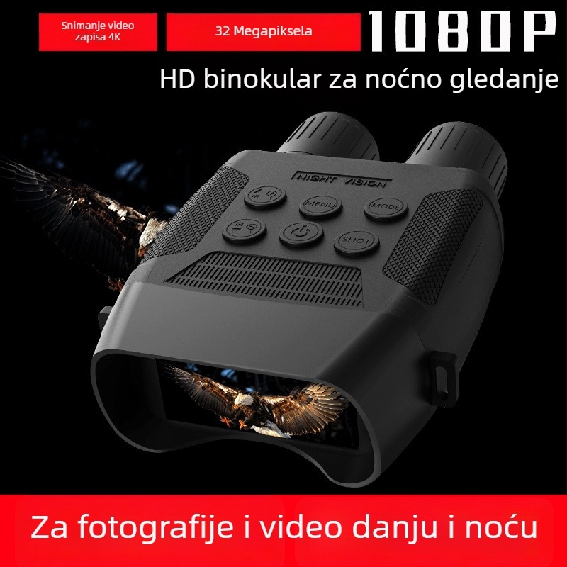 Binokular za noćno viđenje za vanjsku upotrebu, dan i noć, 4K HD, visoko povećanje