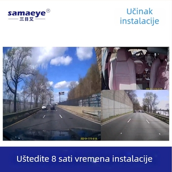 1080P auto DVR s tri leće, noćni vid, 2-inčni zaslon i Wi‑Fi