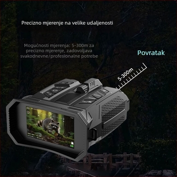 Infracrveno noćno viđenje uređaj, 16× povećanje, 25 mm objektiv, 300 m vidljiv domet, HD fotografiranje i video snimanje