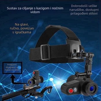 Nosič noćnog vida s infracrvenim laserskim ciljanjem — 7x povećanje, objektiv 40 mm, domet 150 m, težina 0,5 kg