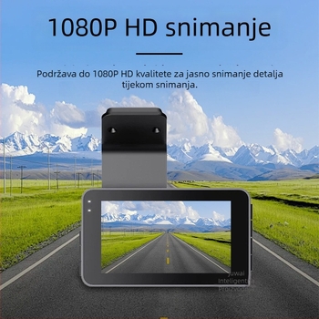 Prednja i stražnja dvostruka dash cam s WiFi, 1080P HD noćno snimanje, 140° kut gledanja, 5 MP senzor