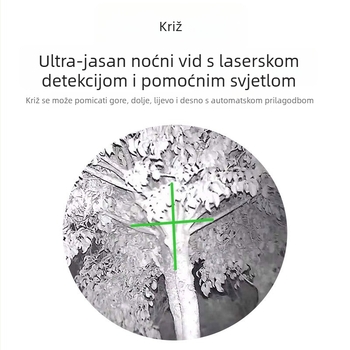 Infracrveni zoom monokular za noćni vid s zaslonom, 8–24x, 30 mm objektiv, domet 350 m, težina 350 g