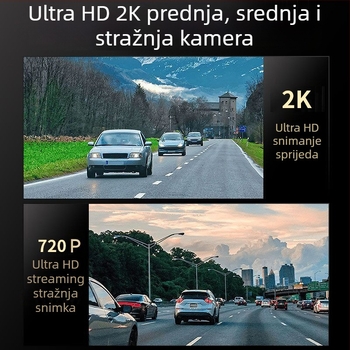 Dash kamera za automobil s APP, 170° kut, 1080p, Wi‑Fi, petljasto snimanje, montaža na prednje staklo