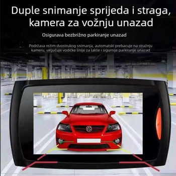 Širokokutni automobil DVR s prednjom i stražnjom snimkom (cikličko snimanje, 1080p, 170°, noćni vid)