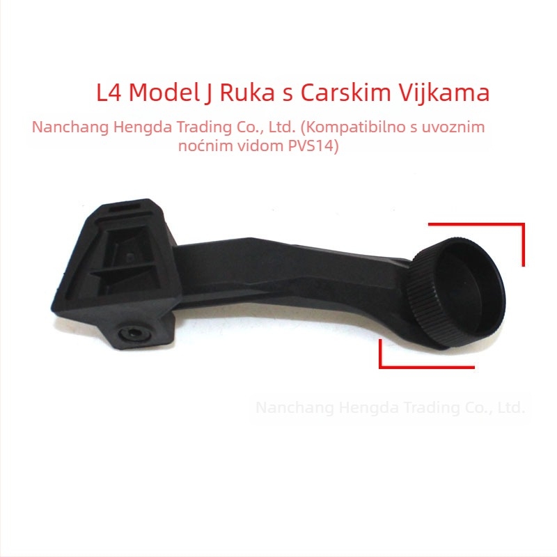 J-Arm za PVS14 uređaj za noćno viđenje, najlon monokularna spojna nosača, infracrveni noćni vizualni dodatak, Hot Battlefield, 0,02 kg