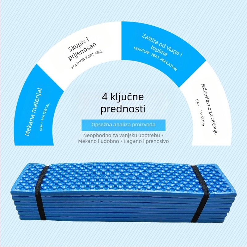 Vanjska vodootporna prostirka za kampiranje, sklopiva podloga, XPE pjena, model DY-2, za 1–2 osobe, protuklizna i otporna na vlagu