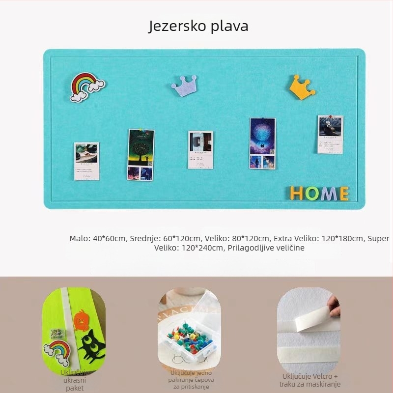 Prilagođena filc ploča za zid – Xiao jia, poliestersko vlakno, moderni stil, graviranje