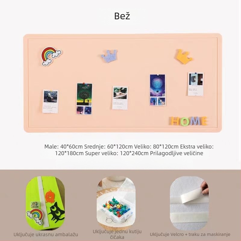 Prilagođena filc ploča za zid – Xiao jia, poliestersko vlakno, moderni stil, graviranje