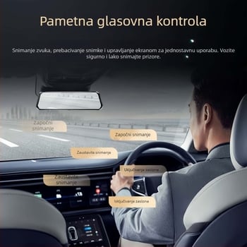 Cheba e-road 4K+ četverokanalna dash cam s 360° panoramom naprijed i unutar vozila, 3,0-inčni zaslon, nadzor parkiranja, poboljšano noćno vidjenje