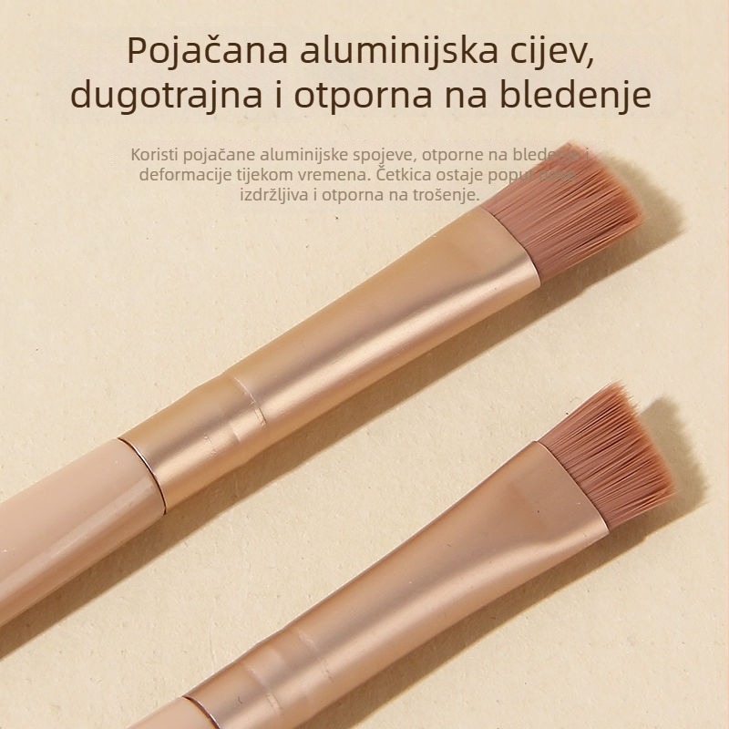 Boran 5-dijelni set četkica za šminku — najlon vlakna, plastične drške, u kutiji, prenosno, ukupna duljina 13,5 cm