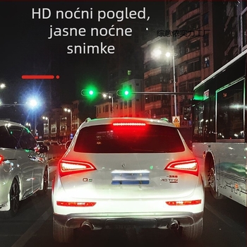 Auto dash kamera s dvostrukim snimanjem naprijed-natrag, 360° panoramski pogled, 1080p, noćni vid, otvor F2.0