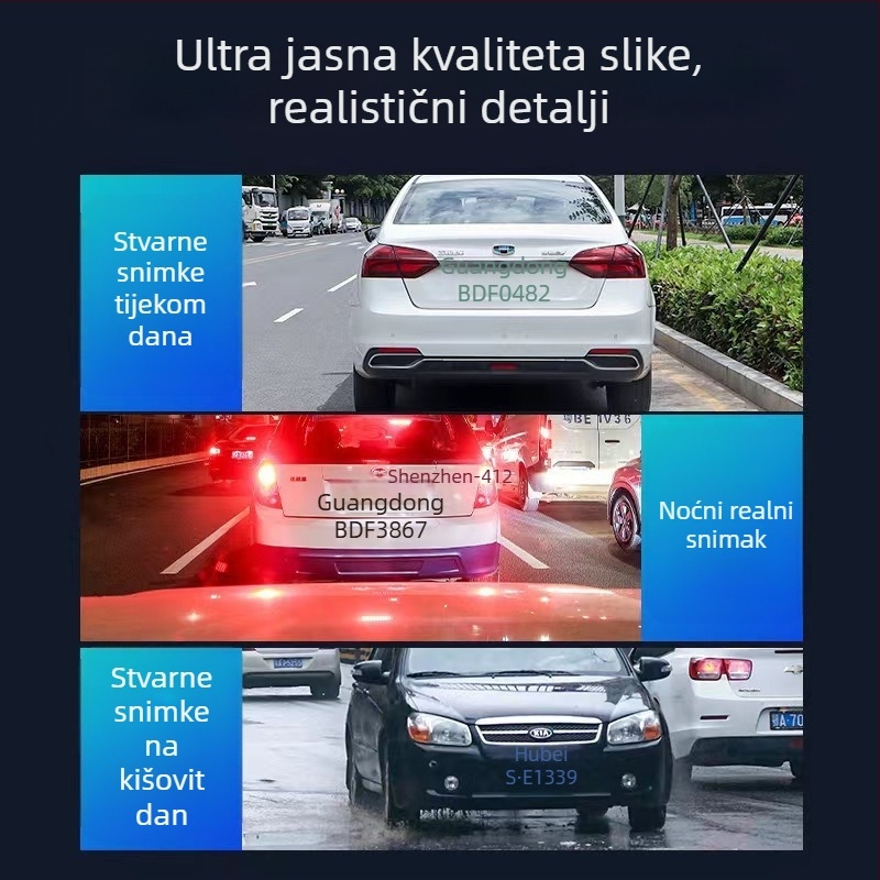 Auto kamera u ogledalu s WiFi, prednje i stražnje snimanje, 170° široki kut, 1080p, ciklično snimanje