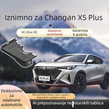 Changan X5P1As dash cam – montaža na prednje staklo, prednje i zadnje dvostruko snimanje, 4K 2160p, 170° kut, otvor F1.8