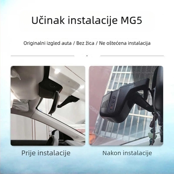 MG5 širokokutni automobil DVR s prednjim i stražnjim dvostrukim snimanjem, 2160p, 170° kut gledanja, USB prijenos podataka