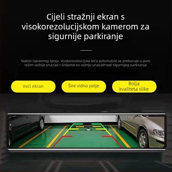 Automobilska dash kamera s dvostrukom prednjom i stražnjom kamerom, 1440p HD, 170° široki kut, noćni vid, podrška TF karti